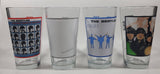 2011 Apple Corps Ltd The Beatles "A Hard Day's Night" "Help!" "White Album" "Beatles For Sale" Album Art 6" Tall Glass Cup Set of 4