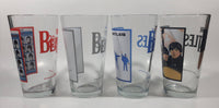 2011 Apple Corps Ltd The Beatles "A Hard Day's Night" "Help!" "White Album" "Beatles For Sale" Album Art 6" Tall Glass Cup Set of 4