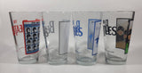 2011 Apple Corps Ltd The Beatles "A Hard Day's Night" "Help!" "White Album" "Beatles For Sale" Album Art 6" Tall Glass Cup Set of 4