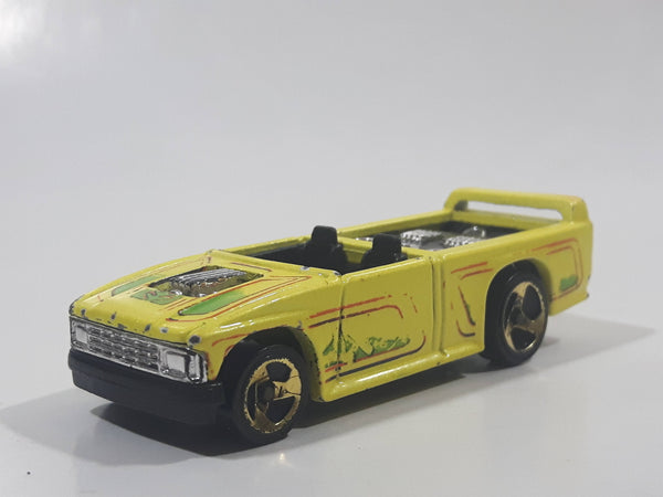 1998 Hot Wheels Low 'N Cool Sonic Special Bright Yellow Die Cast Toy Car Vehicle