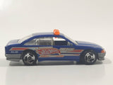 2002 Hot Wheels Heat Fleet Police Cruiser Fire Chief No. 06 Blue Die Cast Toy Emergency Response Cop Vehicle