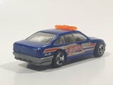 2002 Hot Wheels Heat Fleet Police Cruiser Fire Chief No. 06 Blue Die Cast Toy Emergency Response Cop Vehicle