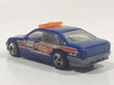 2002 Hot Wheels Heat Fleet Police Cruiser Fire Chief No. 06 Blue Die Cast Toy Emergency Response Cop Vehicle