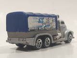 2002 Hot Wheels Haulers Diabolical Doctor Fraser's Lazers Cargo Truck Silver Grey and Blue Die Cast Toy Car Vehicle