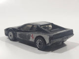 1986 Matchbox Ferrari Testarossa Black Die Cast Toy Car Vehicle