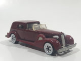 1983 Hot Wheels '35 Classic Caddy Cadillac Maroon Die Cast Toy Car Vehicle