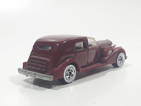 1983 Hot Wheels '35 Classic Caddy Cadillac Maroon Die Cast Toy Car Vehicle