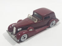 1983 Hot Wheels '35 Classic Caddy Cadillac Maroon Die Cast Toy Car Vehicle