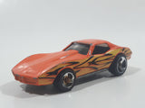 1998 Hot Wheels Tattoo Machines Corvette Stingray Orange Die Cast Toy Car Vehicle