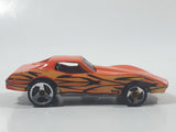 1998 Hot Wheels Tattoo Machines Corvette Stingray Orange Die Cast Toy Car Vehicle