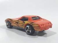 1998 Hot Wheels Tattoo Machines Corvette Stingray Orange Die Cast Toy Car Vehicle