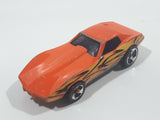 1998 Hot Wheels Tattoo Machines Corvette Stingray Orange Die Cast Toy Car Vehicle