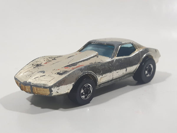 Vintage 1979 Hot Wheels Golden Machines Corvette Stingray Gold Chrome Die Cast Toy Car Vehicle Hong Kong