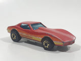 1982 Hot Wheels Gold Hot Ones Corvette Stingray Red Die Cast Toy Car Vehicle - Hong Kong