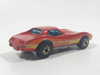 1982 Hot Wheels Gold Hot Ones Corvette Stingray Red Die Cast Toy Car Vehicle - Hong Kong