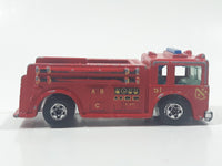 1982 Hot Wheels Fire Eater Red Fire Truck Die Cast Toy Car Vehicle - BW - Blue Lights