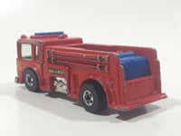 1982 Hot Wheels Fire Eater Red Fire Truck Die Cast Toy Car Vehicle - BW - Blue Lights