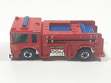 1982 Hot Wheels Fire Eater Red Fire Truck Die Cast Toy Car Vehicle - BW - Blue Lights