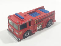 1982 Hot Wheels Fire Eater Red Fire Truck Die Cast Toy Car Vehicle - BW - Blue Lights