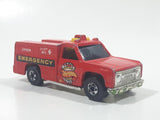 1986 Hot Wheels Workhorses Rescue Ranger Red Fire Truck Die Cast Toy Car Vehicle - Yellow lights