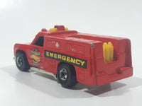 1986 Hot Wheels Workhorses Rescue Ranger Red Fire Truck Die Cast Toy Car Vehicle - Yellow lights