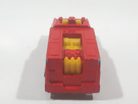 1986 Hot Wheels Workhorses Rescue Ranger Red Fire Truck Die Cast Toy Car Vehicle - Yellow lights