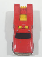 1986 Hot Wheels Workhorses Rescue Ranger Red Fire Truck Die Cast Toy Car Vehicle - Yellow lights