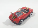 1995 Hot Wheels Shelby Classic Cobra Convertible Red Die Cast Toy Car Vehicle with Opening Hood