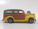 1990 Hot Wheels '40's Woodie Yellow and Black Wood Panel Die Cast Toy Car Vehicle