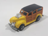 1990 Hot Wheels '40's Woodie Yellow and Black Wood Panel Die Cast Toy Car Vehicle