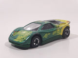 1993 Hot Wheels Tattoo Machines Speed Blaster Green and Yellow Die Cast Toy Car Vehicle