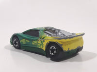 1993 Hot Wheels Tattoo Machines Speed Blaster Green and Yellow Die Cast Toy Car Vehicle