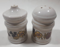 Vintage 1960s Sadler England Yellow and Red Flower Clover 3 5/8" Tall Stoneware Salt and Pepper Shaker Set