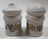 Vintage 1960s Sadler England Yellow and Red Flower Clover 3 5/8" Tall Stoneware Salt and Pepper Shaker Set