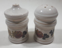 Vintage 1960s Sadler England Yellow and Red Flower Clover 3 5/8" Tall Stoneware Salt and Pepper Shaker Set