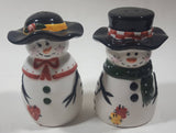 Male and Female Snowmen Snowman 4 1/2" Tall Ceramic Salt and Pepper Shaker Set