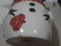 Male and Female Snowmen Snowman 4 1/2" Tall Ceramic Salt and Pepper Shaker Set