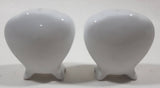 I Love Canada Heart Shaped Footed White 2 1/4" Tall Ceramic Salt and Pepper Shaker Set