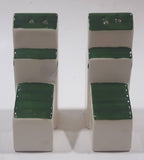 Vintage Foxwarren Manitoba Grain Elevator Shaped Ceramic 3 1/2" Tall Salt and Pepper Shaker Set