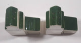 Vintage Foxwarren Manitoba Grain Elevator Shaped Ceramic 3 1/2" Tall Salt and Pepper Shaker Set