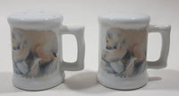 Whitehorse Yukon Polar Bear Themed Ceramic 2 1/2" Tall Salt and Pepper Shaker Set