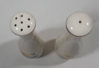 Vintage Yellow Flower Themed Thin Ceramic 6 1/2" Tall Salt and Pepper Shaker Set