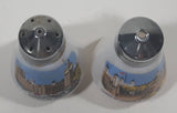 Vintage Houses of Parliament Tower of London & Tower Bridge Milk Glass 2 7/8" Tall Salt and Pepper Shaker Set