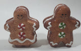 Vintage Gingerbread Men Cookies Shaped Ceramic 3 3/4" Tall Salt and Pepper Shaker Set