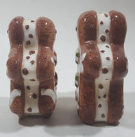 Vintage Gingerbread Men Cookies Shaped Ceramic 3 3/4" Tall Salt and Pepper Shaker Set