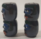 Vintage Hand Painted Totem Pole Shaped Ceramic 3" Tall Salt and Pepper Shaker Set Made in Japan