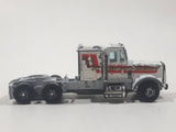 Vintage Yatming Kenworth Semi Tractor Truck 'White Wheels' White Die Cast Toy Car Vehicle