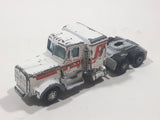 Vintage Yatming Kenworth Semi Tractor Truck 'White Wheels' White Die Cast Toy Car Vehicle