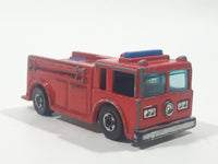 1982 Hot Wheels Fire Eater Red Fire Truck Die Cast Toy Car Vehicle BW Blue Lights Malaysia