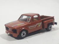 Vintage 1980s Yatming No. 1700 Chevrolet LUV Stepside Pickup Truck Copper Brown Die Cast Toy Car Vehicle Made in Thailand